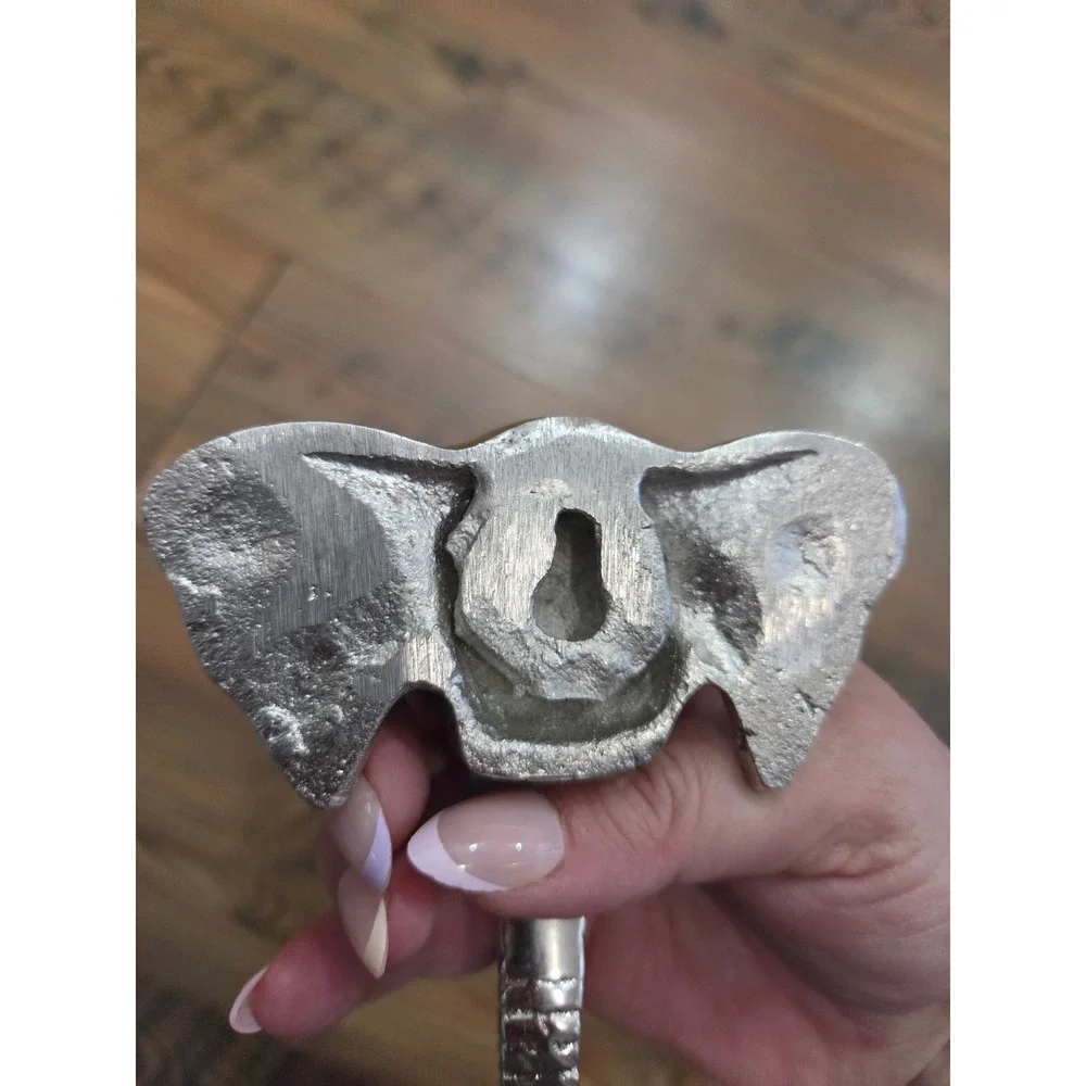 Silver Metal‎ Elephant Head Wall Hook Animal Decor Hanger Key Holder Minimalist
